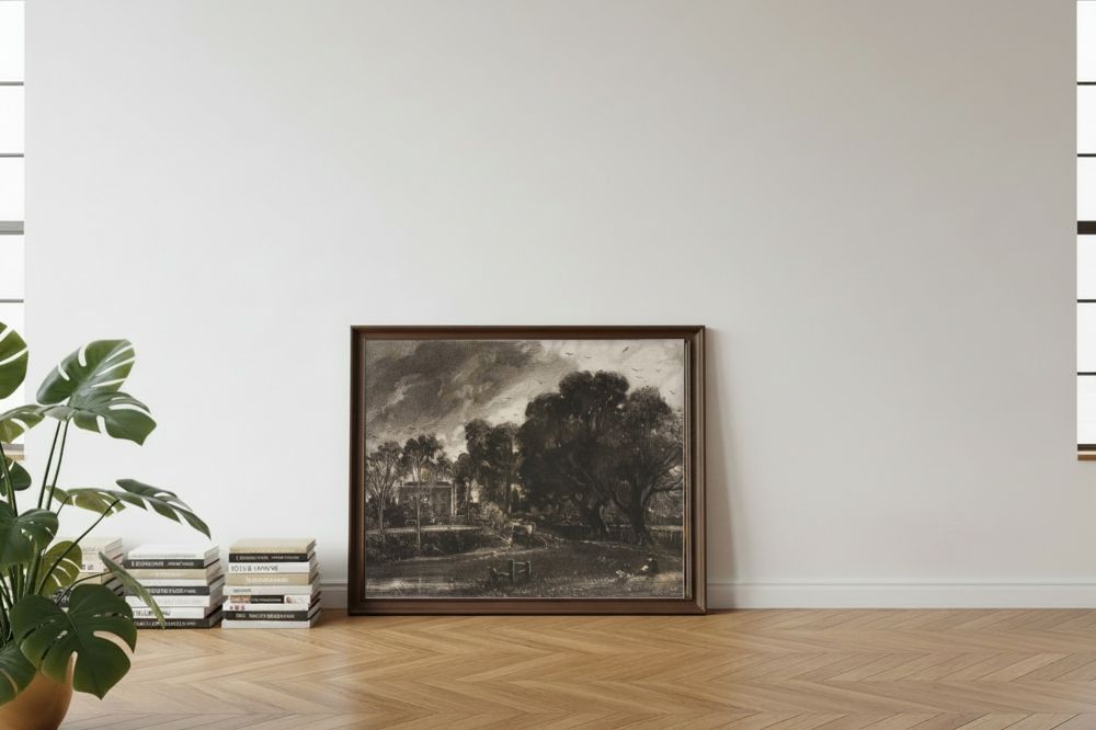 Framed room mockup - leaning