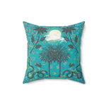 Full Moon Night Palm Trees Throw Pillow