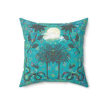 Full Moon Night Palm Trees Throw Pillow