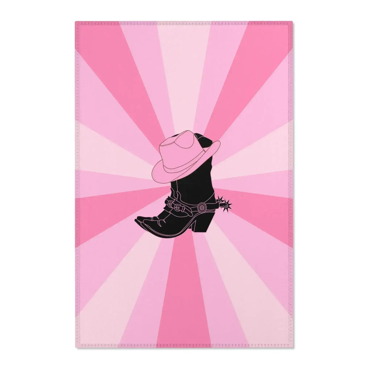 Funky Boots Pink Area Rug — Custom 8' × 10'
