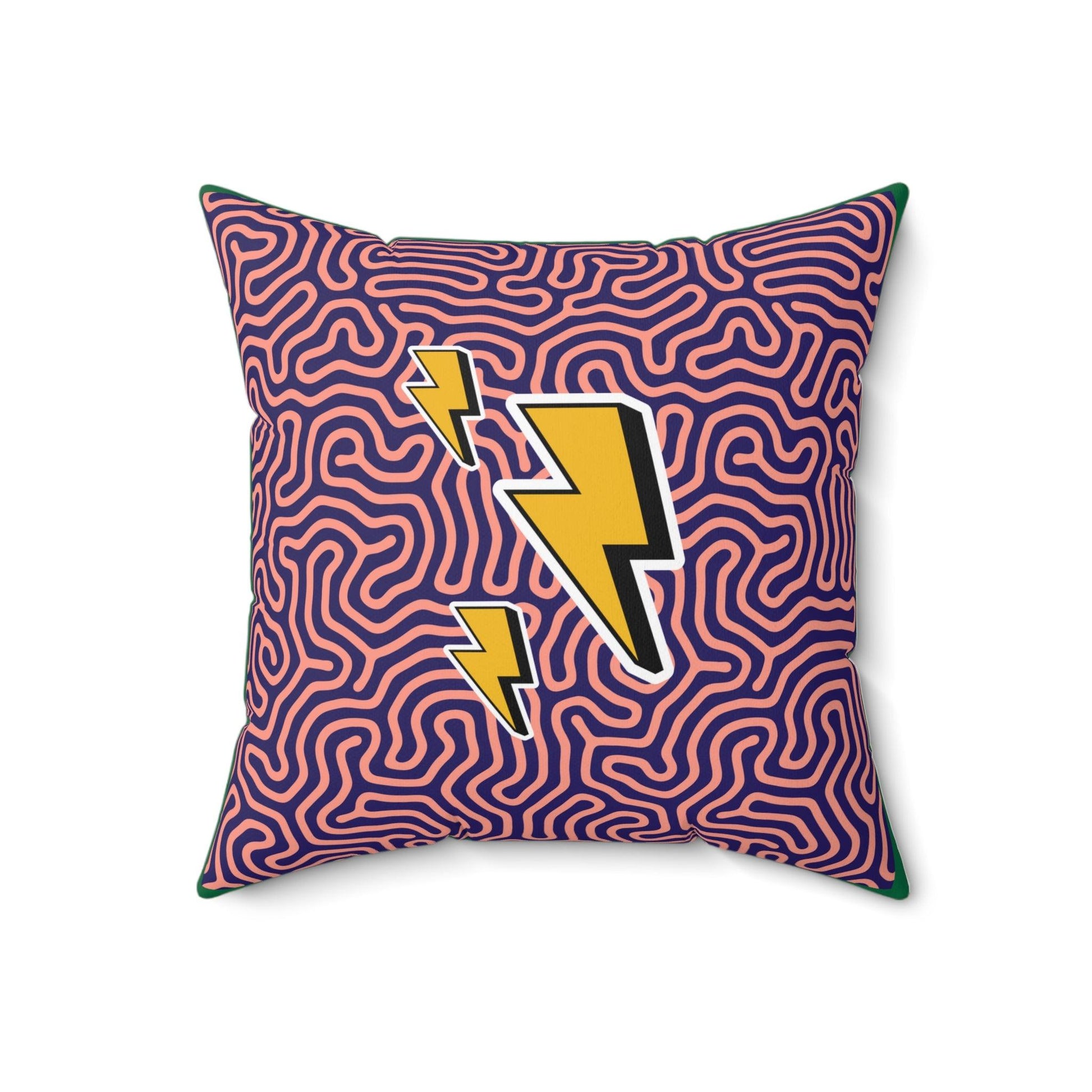 Funky Lightning Throw Pillow