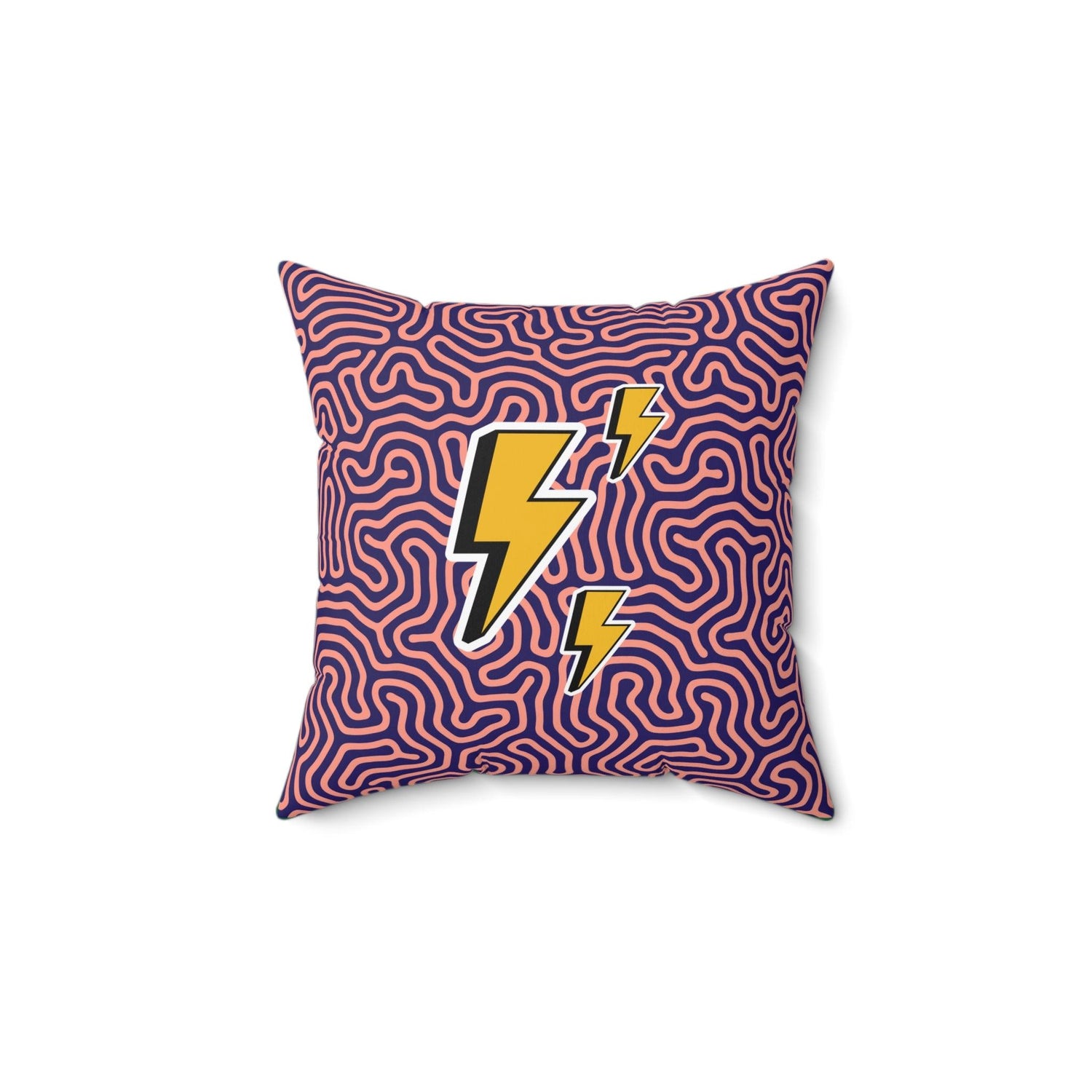 Funky Lightning Throw Pillow 14" × 14"