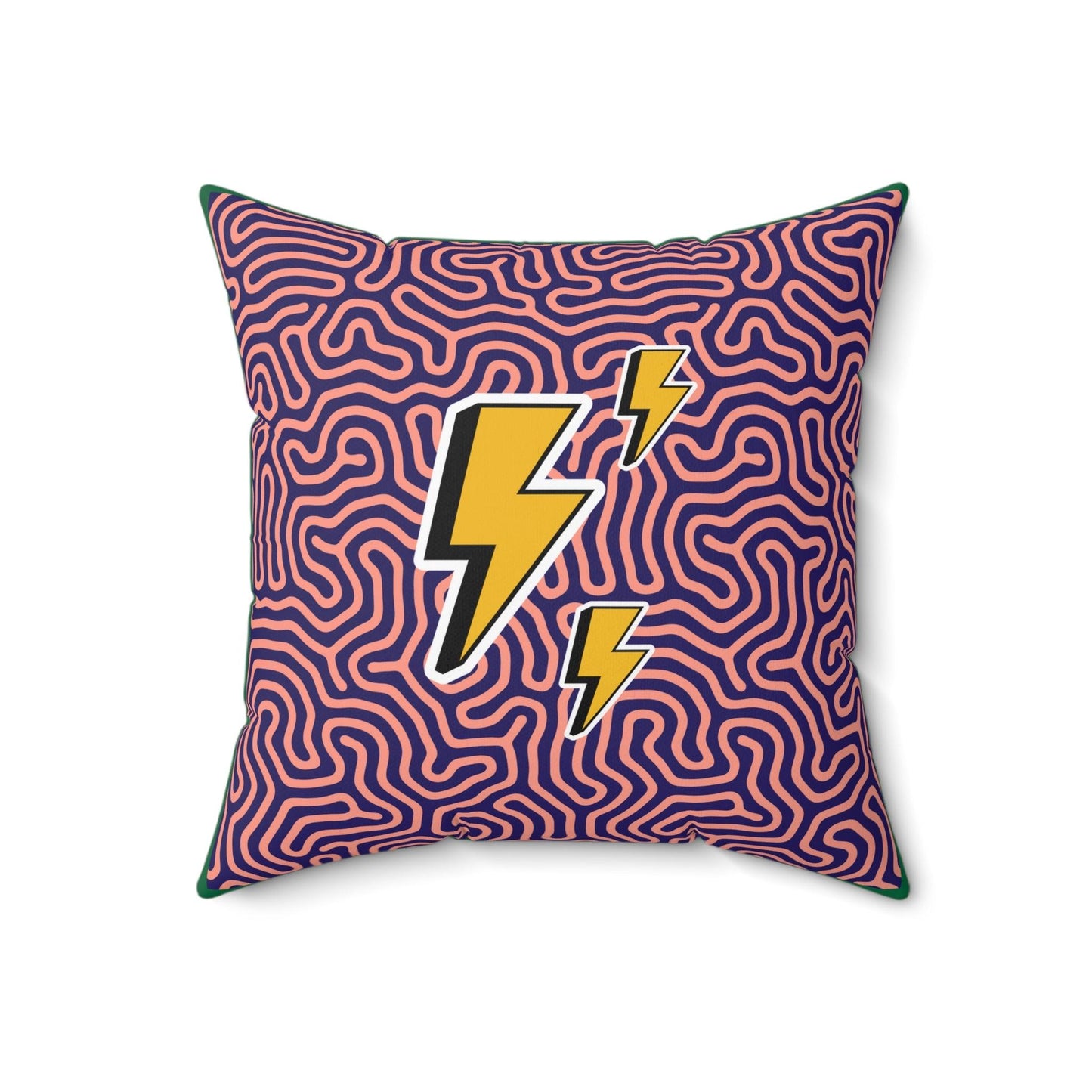 Funky Lightning Throw Pillow 18" × 18"