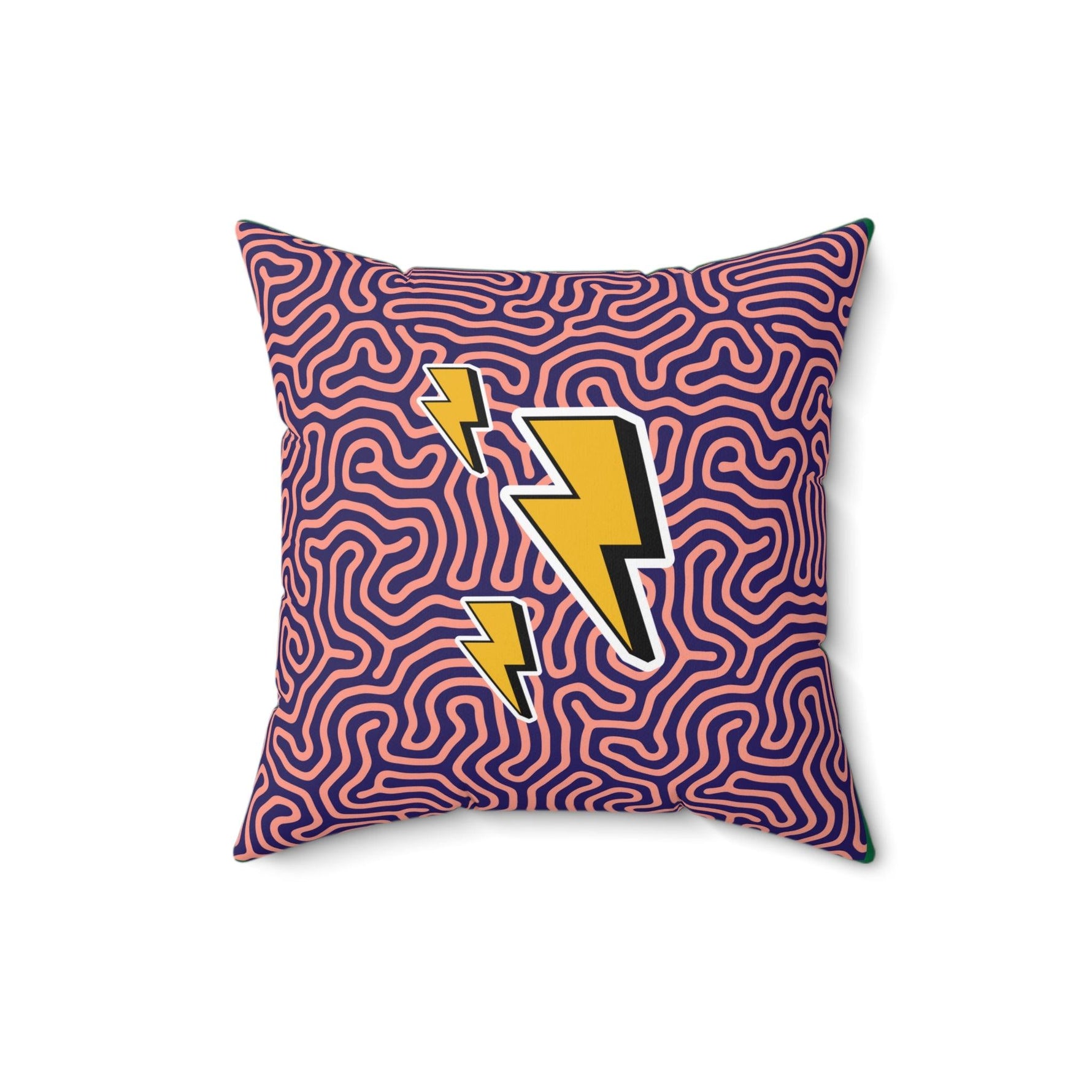 Funky Lightning Throw Pillow