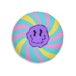 Funky Smiley Emoji Tufted Round Floor Pillow