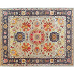 The Garden of Elegance Hand Knotted Area Rug showcases a vibrant floral design with intricate patterns, perfect for large living rooms. This Persian-inspired rug features an array of colorful flowers in warm tones, enhancing its elegance and making it an ideal choice for those seeking exquisite living room area rugs.