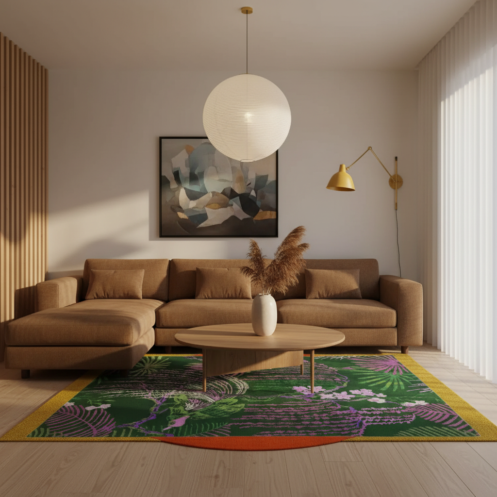 Garden of Love Sunny Hand Tufted Wool Rug