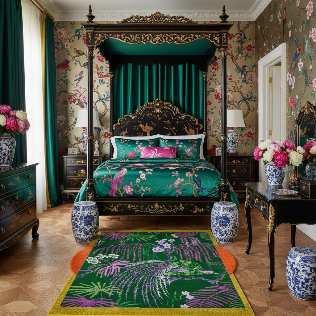 Garden of Love Sunny Hand Tufted Wool Rug