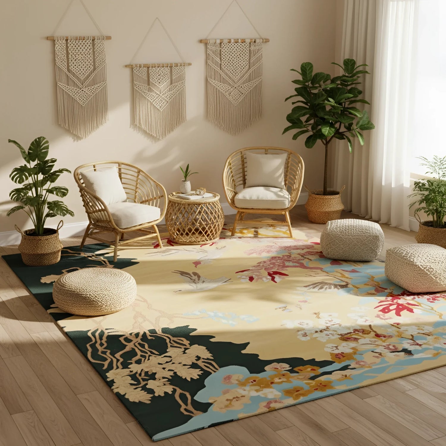 Garden of Serenity Hand Tufted Rug