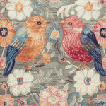 Vibrant Garden of Song Whispers Hand Tufted Area Rug featuring colorful birds and floral patterns. Perfect wool rug for enhancing living room decor with its artistic, nature-inspired design.