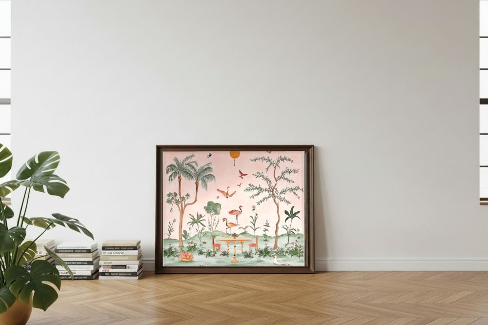 Framed room mockup - leaning