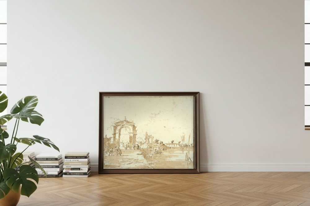 Framed room mockup - leaning