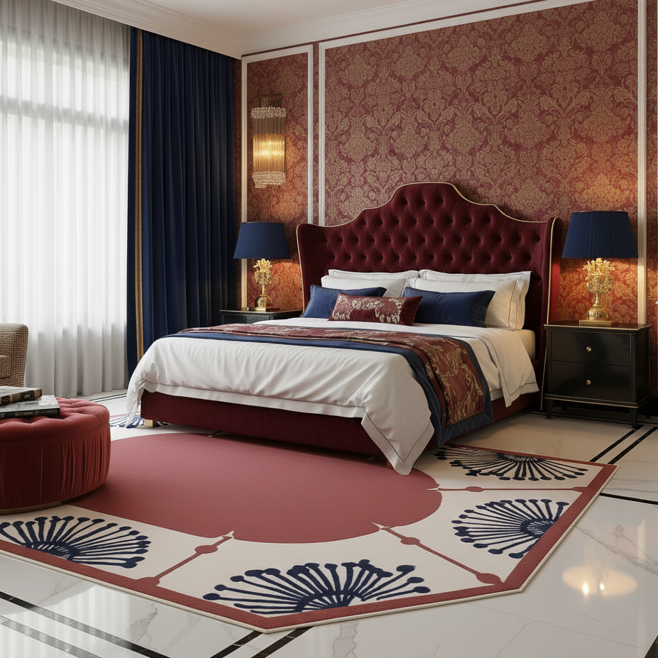 Geo Bloom Medallion Hand Tufted Rug