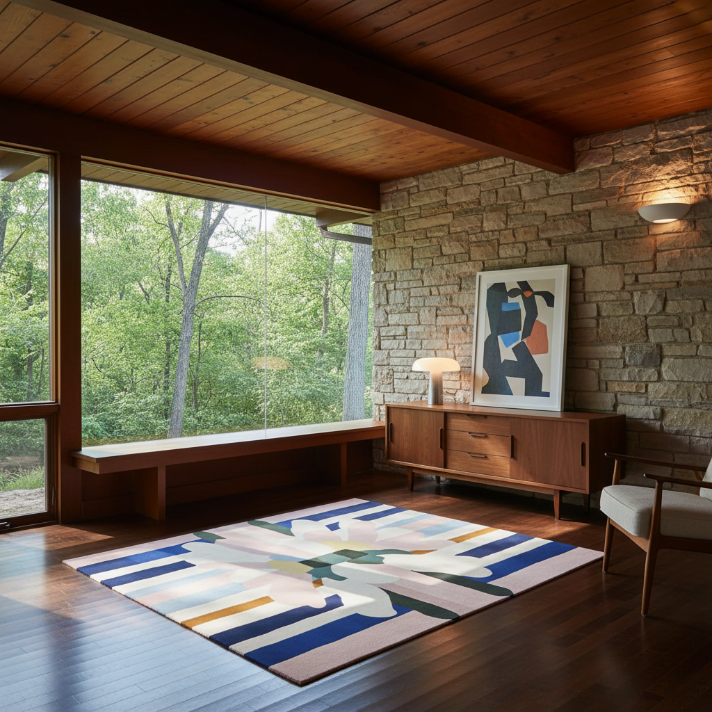 Geometric Balance Flow Hand Tufted Rug