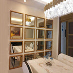 Glam Beaded Wall Hanging Mirror - Square