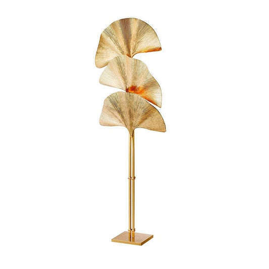Gold Ginkgo Leaf Floor Lamp
