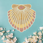 Gold Sea Shell Beaded Placemat - Set of 4