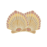 Gold Sea Shell Beaded Placemat - Set of 4