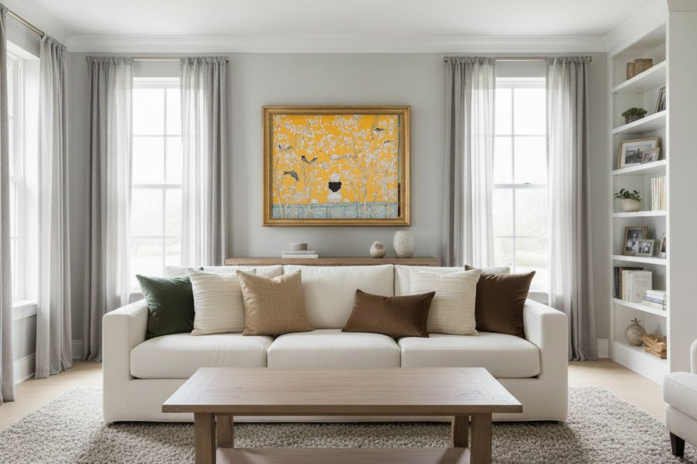 Framed room mockup - gold