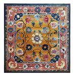 Golden Bloom Suzani Hand Tufted Wool Rug