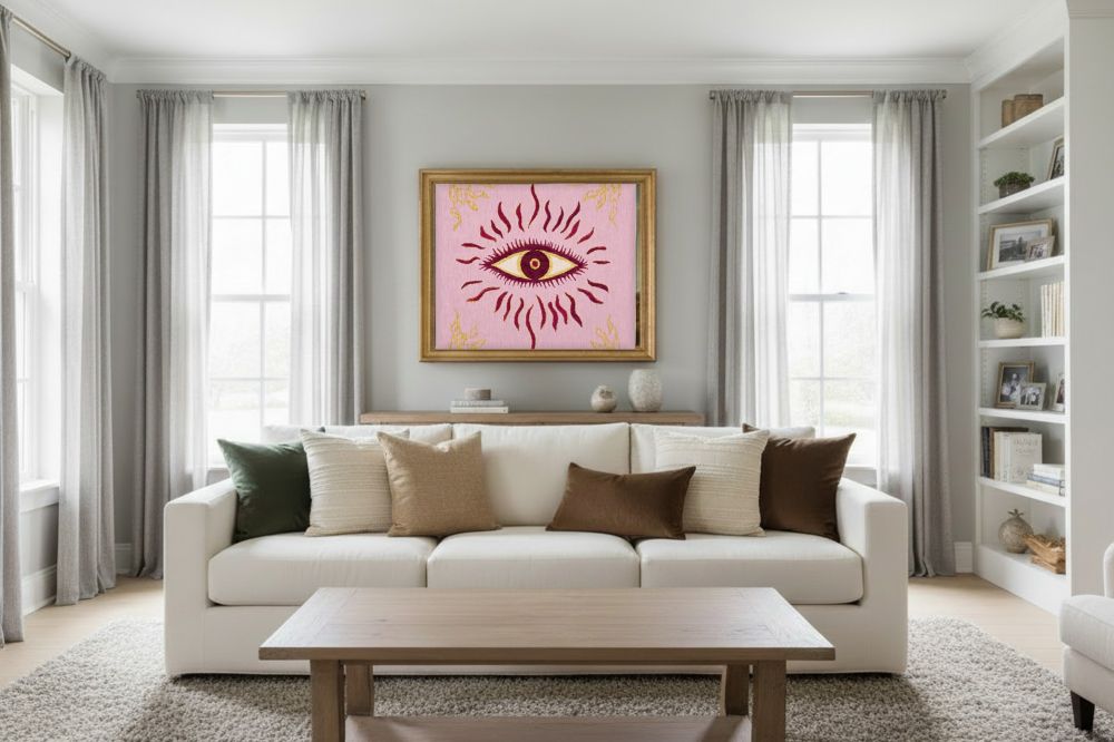 Framed room mockup - gold