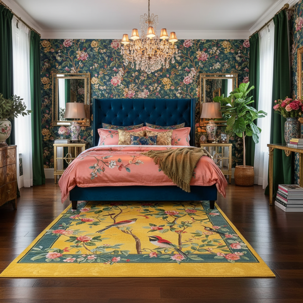 Golden Hour Chinoiserie Hand Tufted Rug
