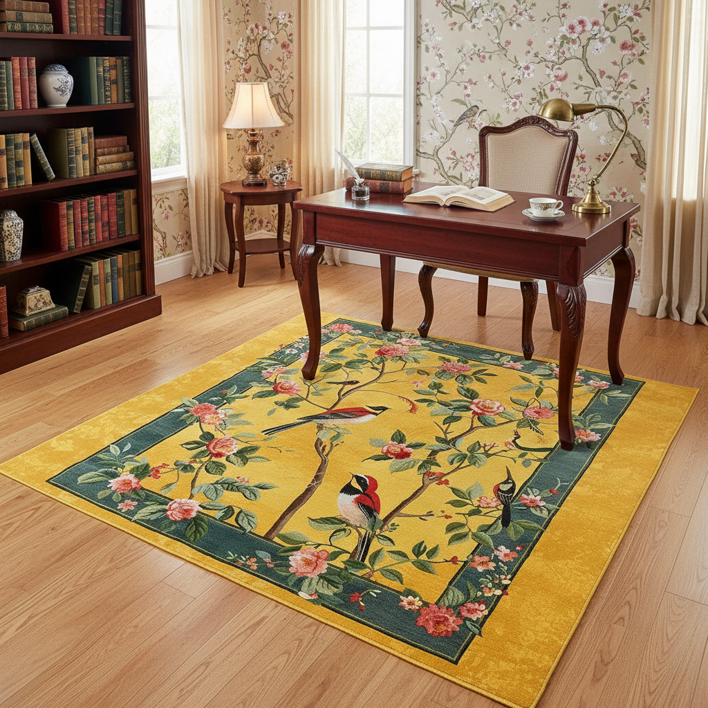 Golden Hour Chinoiserie Hand Tufted Rug