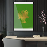 Golden Palm Tree Green Acrylic Print