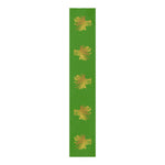 Golden Palm Trees Green Table Runner White 90'' × 16''