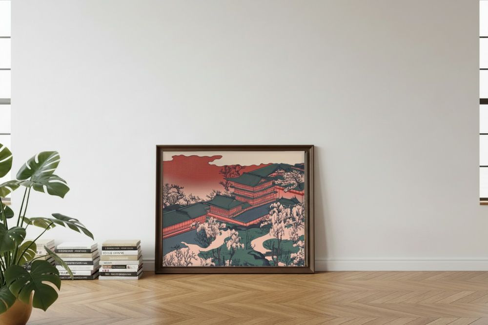 Framed room mockup - leaning