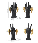 Golden Wings Victory Hand Sign Figurine