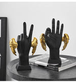 Golden Wings Victory Hand Sign Figurine