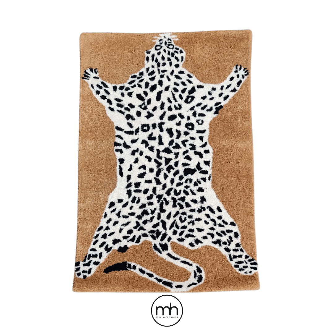 Goldy Leopard Hand Tufted Wool Rug - MAIA HOMES