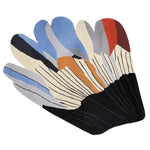 Vibrant Graphic Wing Flow Hand Tufted Area Rug featuring an abstract design with black, blue, orange, and cream colors. Perfect for adding a contemporary touch to large living room spaces, this wool rug is both stylish and functional.