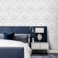 Gray and White Damask Inspired Wallpaper