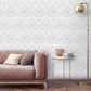 Gray and White Damask Inspired Wallpaper Gray and White Damask Inspired Wallpaper 