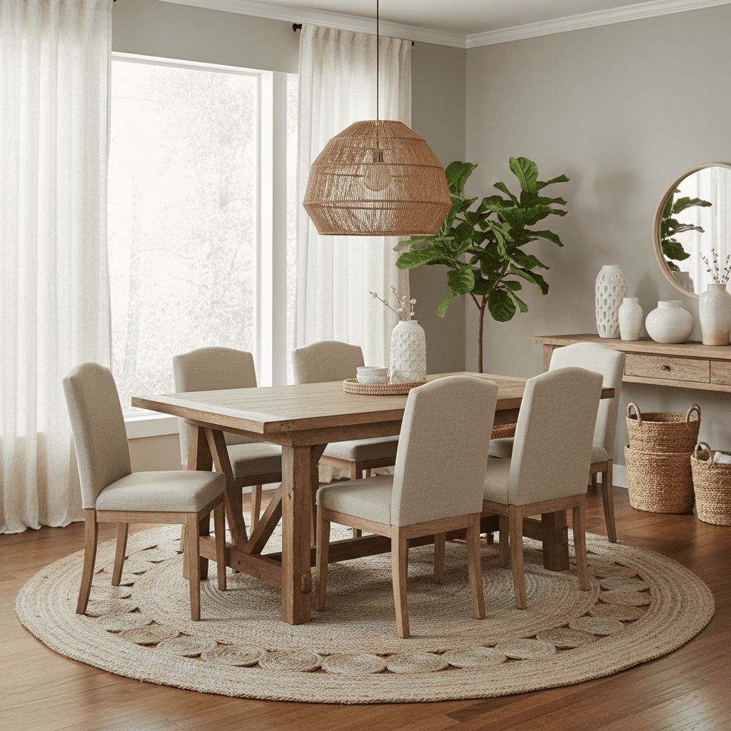 Gray Circle of Life Round Jute Rug