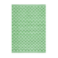 Green Checkered Jute Rug with Fringe - MAIA HOMES