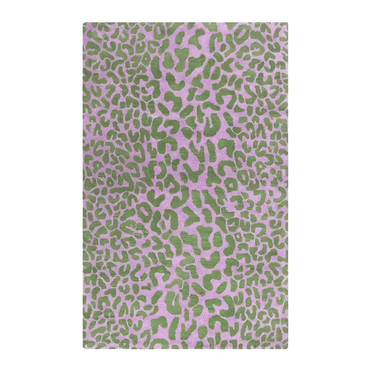 This vibrant green leopard print area rug is hand-tufted from wool, perfect for adding an exotic touch to a dining room. Its unique design makes it an ideal choice for formal dining room rugs and large area rugs, bringing a splash of color and style to any space.