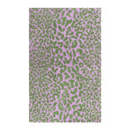 This vibrant green leopard print area rug is hand-tufted from wool, perfect for adding an exotic touch to a dining room. Its unique design makes it an ideal choice for formal dining room rugs and large area rugs, bringing a splash of color and style to any space.
