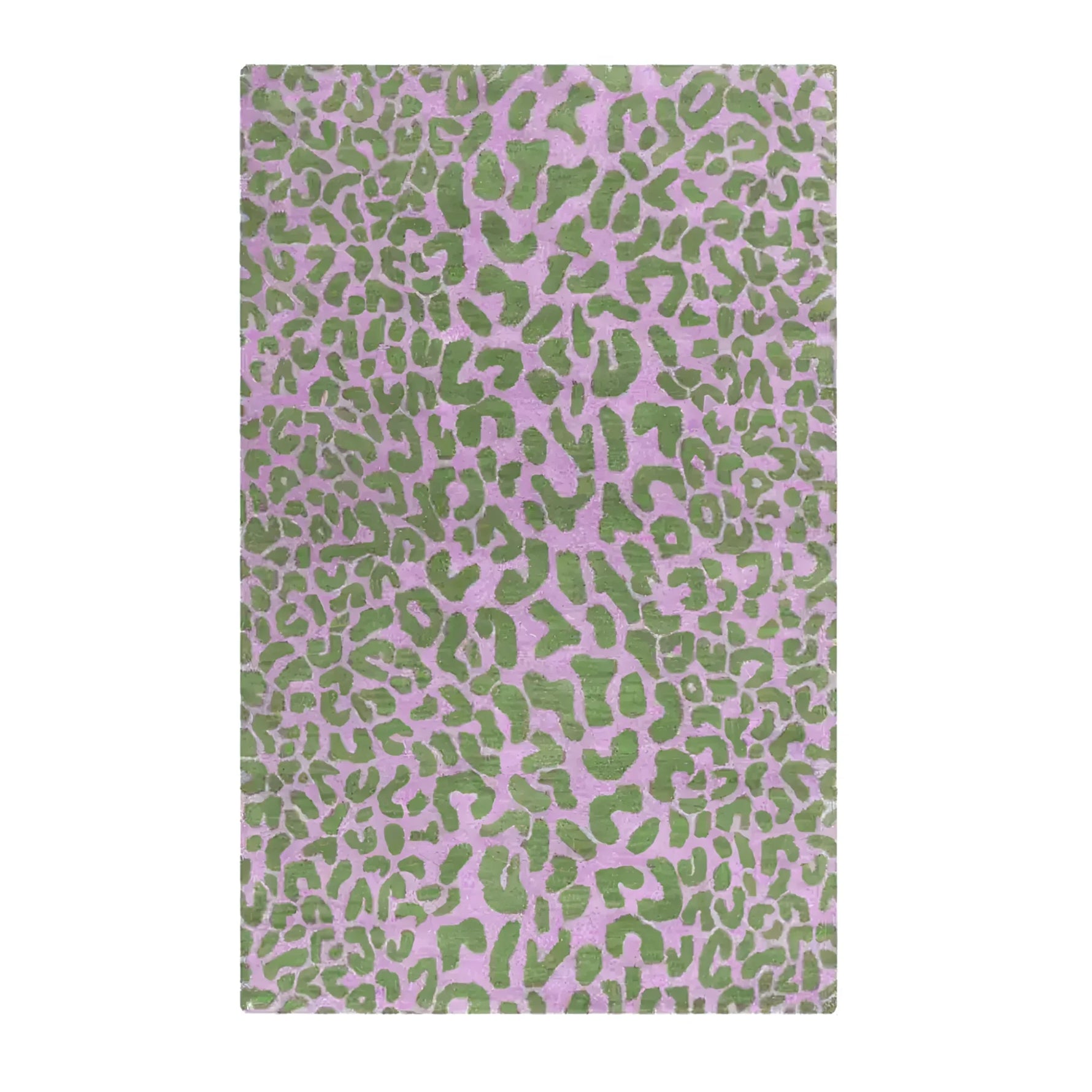 This vibrant green leopard print area rug is hand-tufted from wool, perfect for adding an exotic touch to a dining room. Its unique design makes it an ideal choice for formal dining room rugs and large area rugs, bringing a splash of color and style to any space.