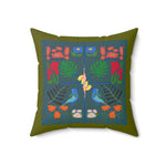 Green Paradise Printed Throw Pillow