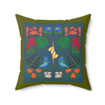 Green Paradise Printed Throw Pillow