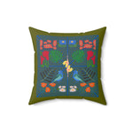 Green Paradise Printed Throw Pillow