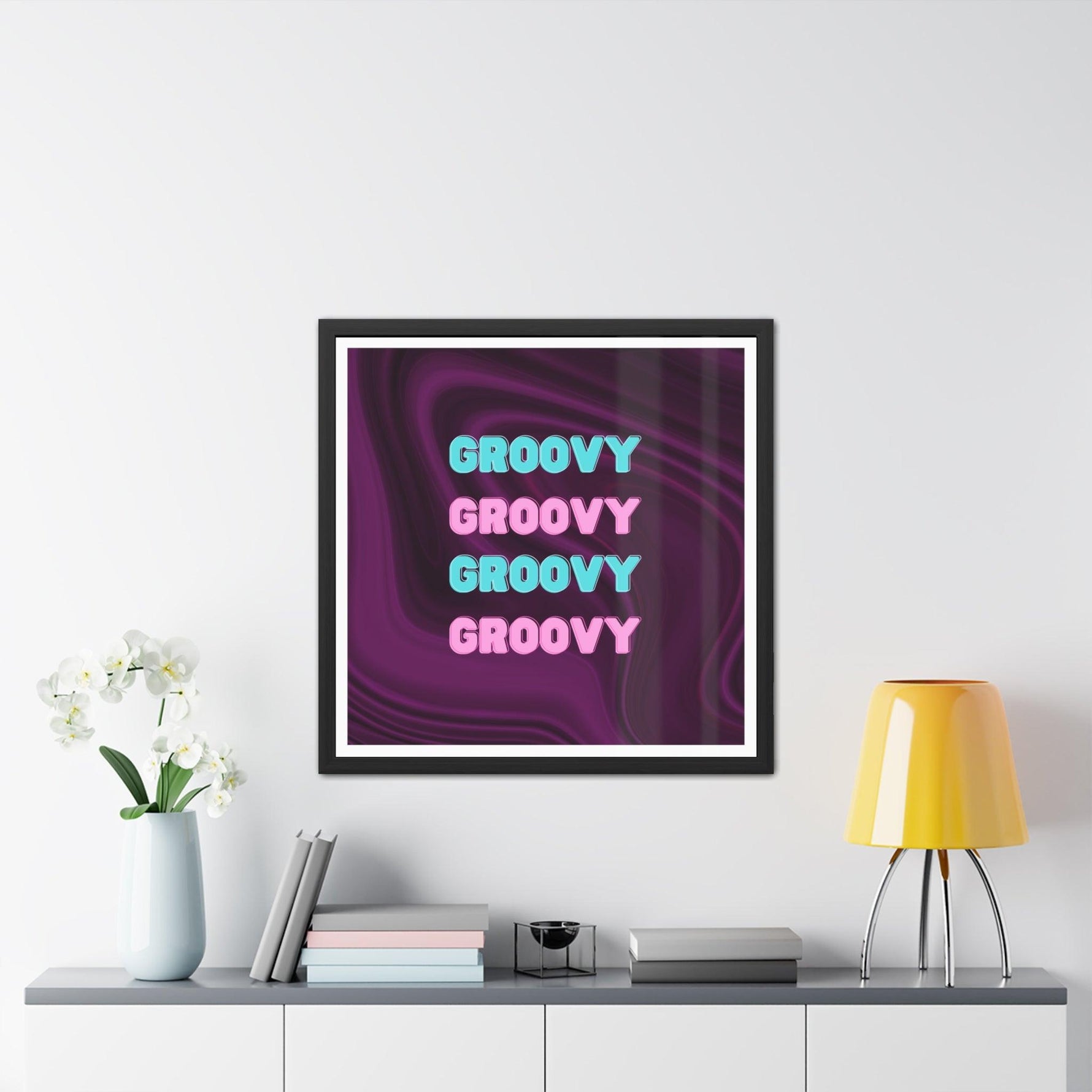 Groovy Purple Funky Poster Wall Art