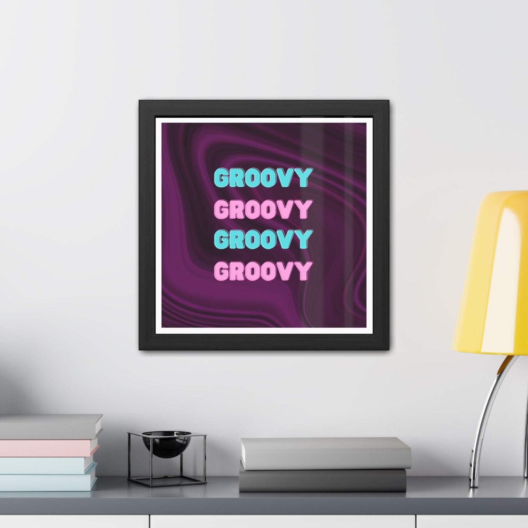 Groovy Purple Funky Poster Wall Art