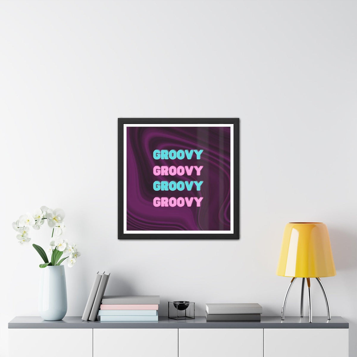 Groovy Purple Funky Poster Wall Art