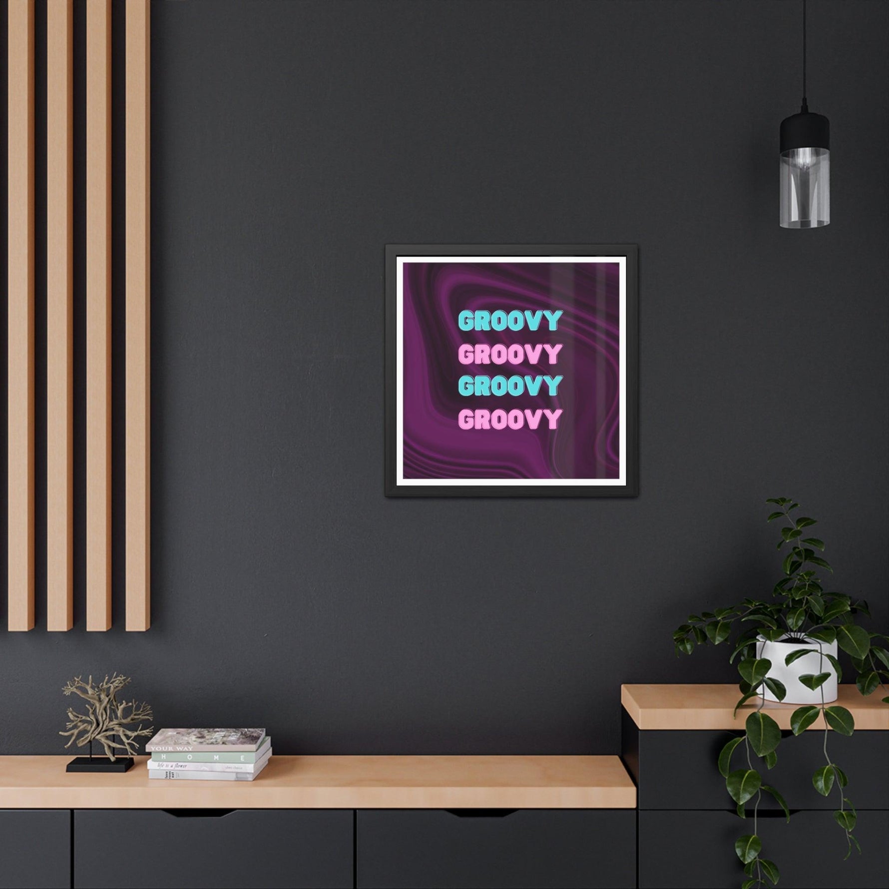 Groovy Purple Funky Poster Wall Art