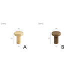 Hammered Brass Geometric Cabinet Drawer Knob