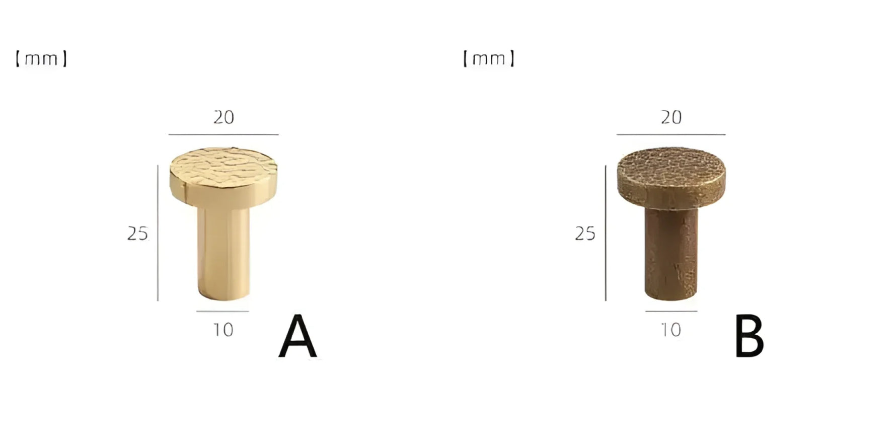 Hammered Brass Geometric Cabinet Drawer Knob